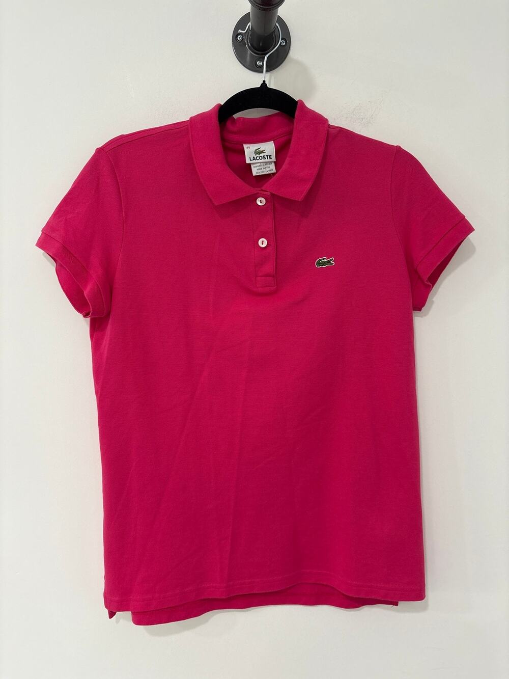 Lacoste Pink Short Sleeve Polo Size 44 US XXL